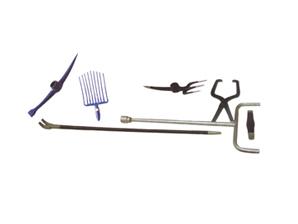 鋼叉、道鎬、撬棍、螺旋道釘扳手等